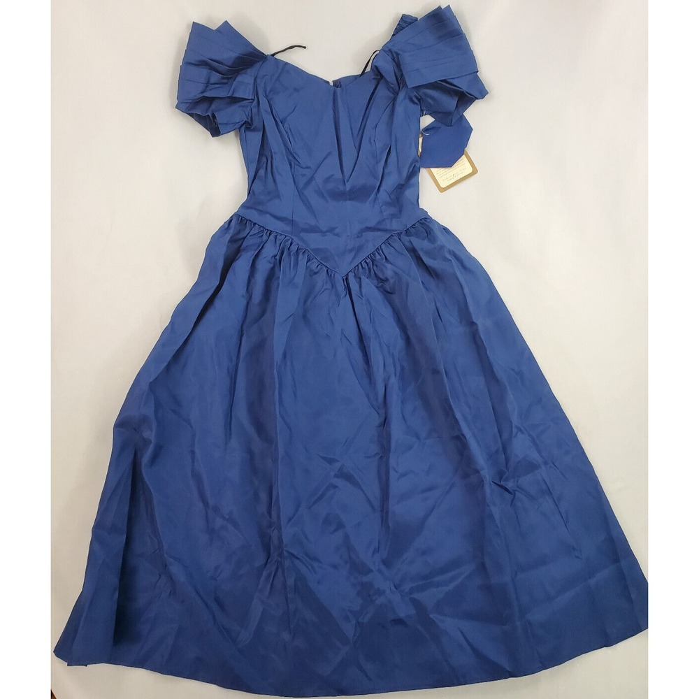 JCPenny Bridal Collection Blue Formal Dress 216-0265 USA Made Sz 6P NWT